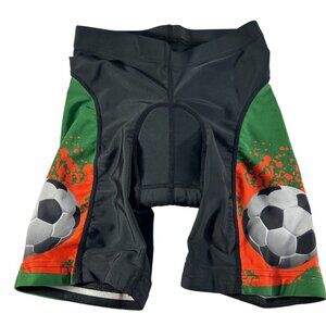 Free Fisher Youth Boys Size XXXL Cycling Shorts Black Green Padded